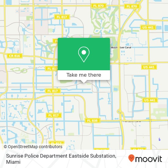 Sunrise Police Department Eastside Substation map