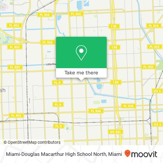 Mapa de Miami-Douglas Macarthur High School North