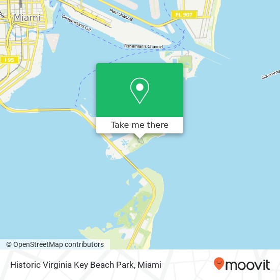 Historic Virginia Key Beach Park map