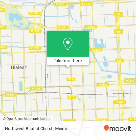 Northwest Baptist Church map