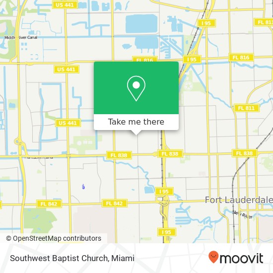 Southwest Baptist Church map