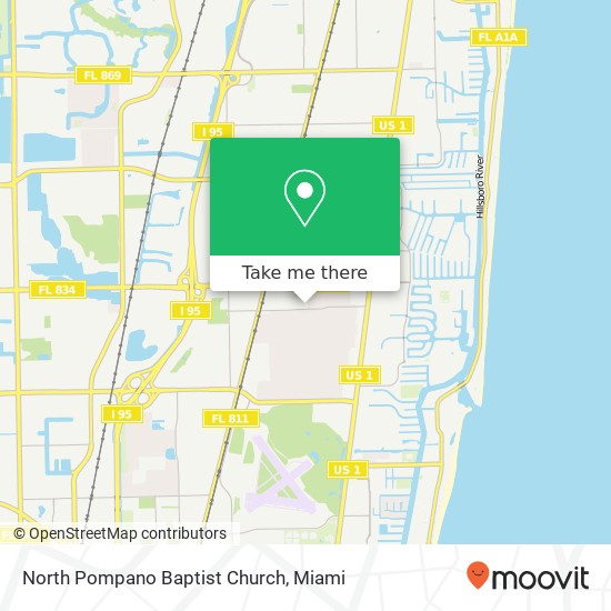 North Pompano Baptist Church map