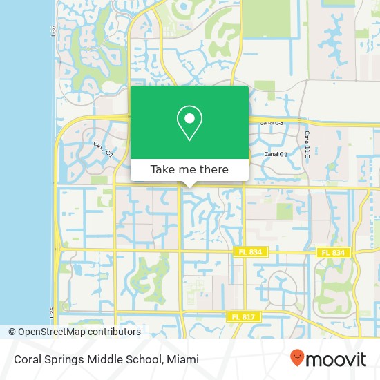 Coral Springs Middle School map