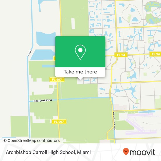 Mapa de Archbishop Carroll High School