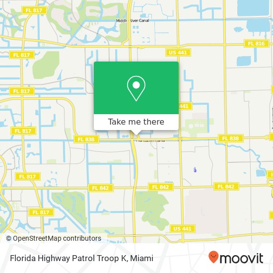 Florida Highway Patrol Troop K map