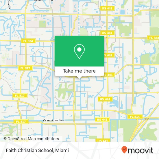 Faith Christian School map