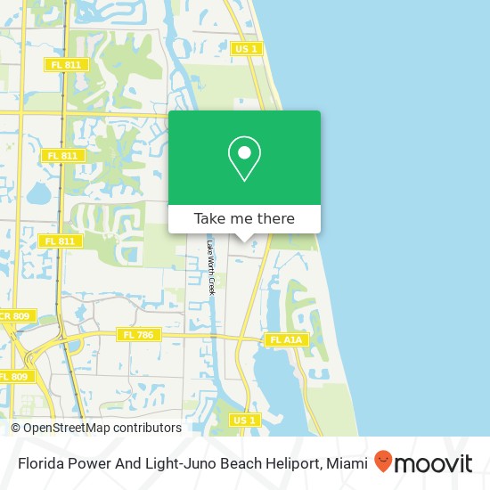 Mapa de Florida Power And Light-Juno Beach Heliport