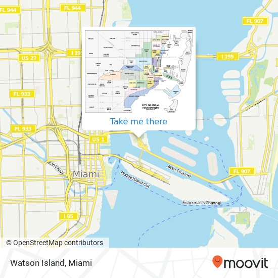 Watson Island map