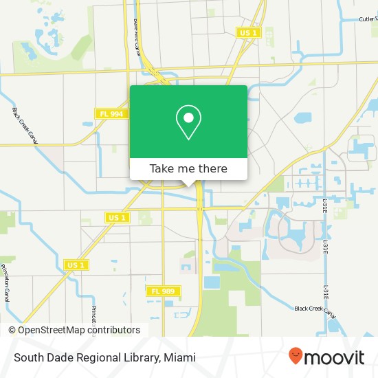 South Dade Regional Library map
