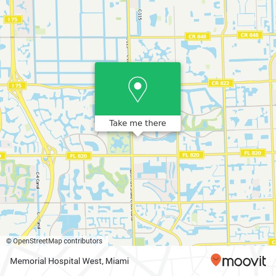 Memorial Hospital West map