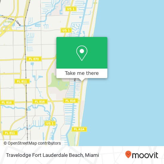 Travelodge Fort Lauderdale Beach map