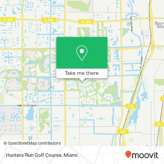 Hunters Run Golf Course map