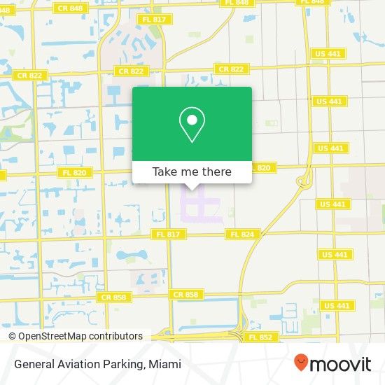 General Aviation Parking map