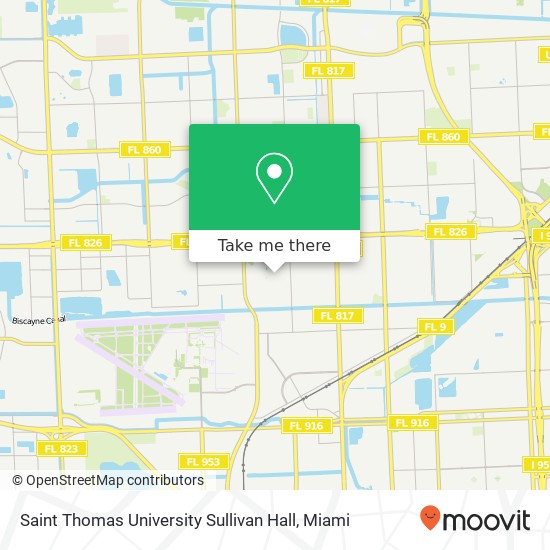 Mapa de Saint Thomas University Sullivan Hall