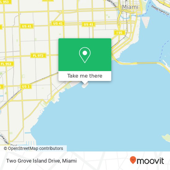 Two Grove Island Drive map