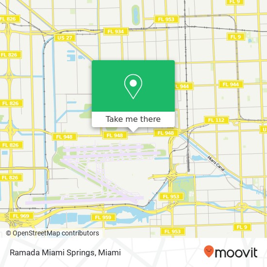 Ramada Miami Springs map