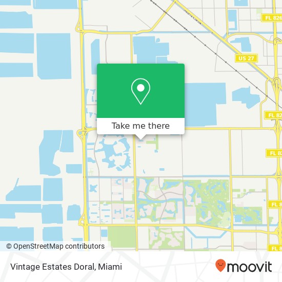 Vintage Estates Doral map