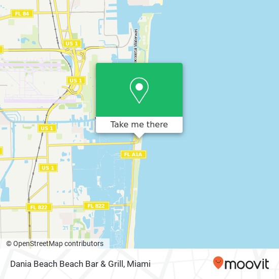Mapa de Dania Beach Beach Bar & Grill