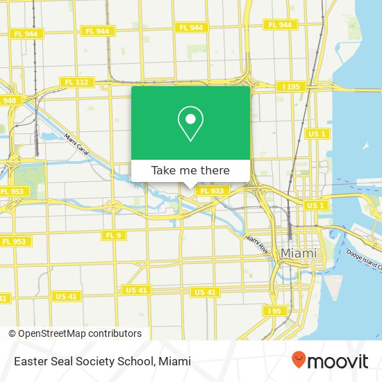 Mapa de Easter Seal Society School