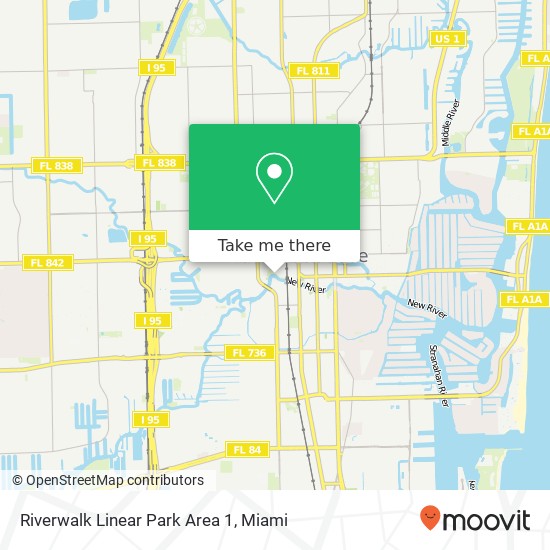Mapa de Riverwalk Linear Park Area 1