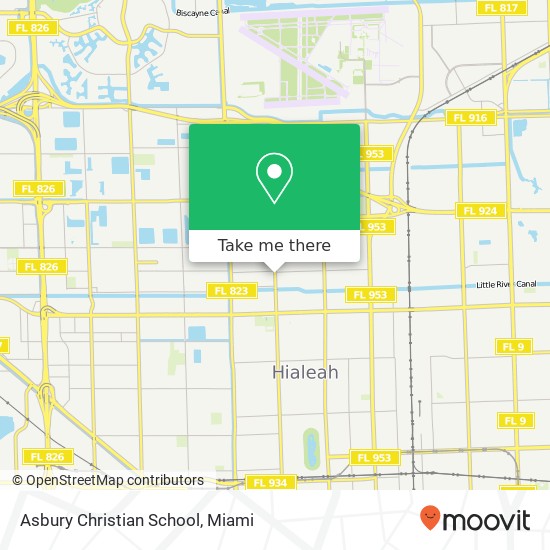 Mapa de Asbury Christian School