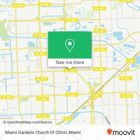 Miami Gardens Church Of Christ map