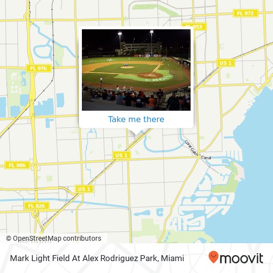 Mapa de Mark Light Field At Alex Rodriguez Park