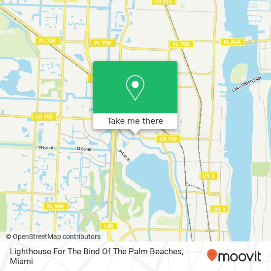 Mapa de Lighthouse For The Bind Of The Palm Beaches