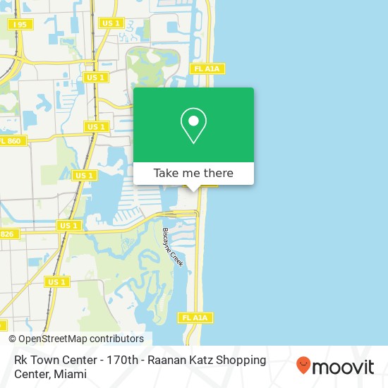 Mapa de Rk Town Center - 170th - Raanan Katz Shopping Center