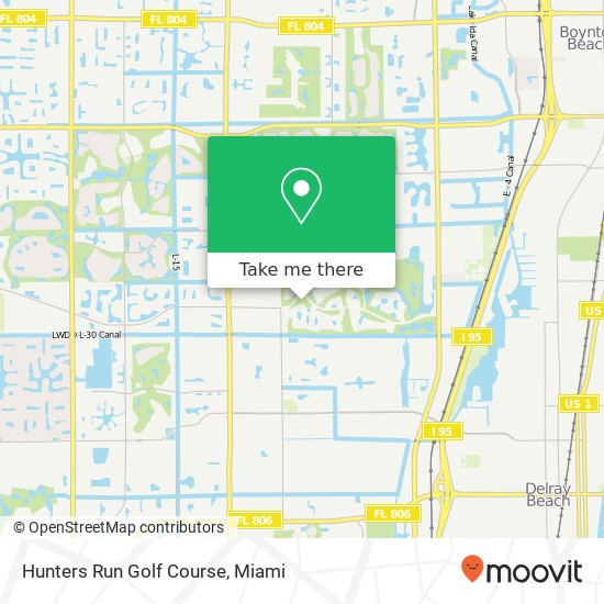 Hunters Run Golf Course map