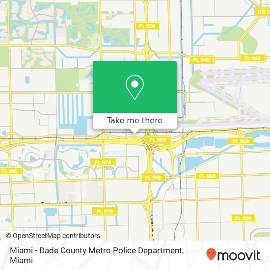 Mapa de Miami - Dade County Metro Police Department