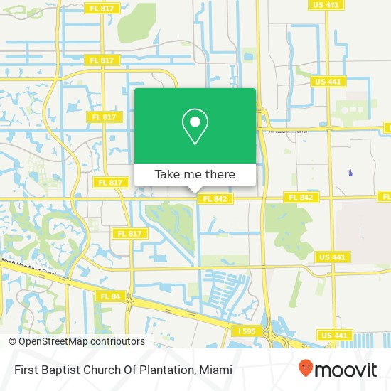 First Baptist Church Of Plantation map