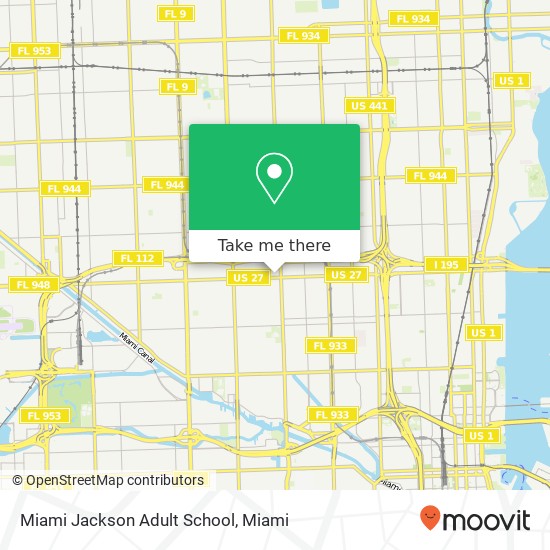 Mapa de Miami Jackson Adult School