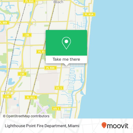 Lighthouse Point Fire Department map