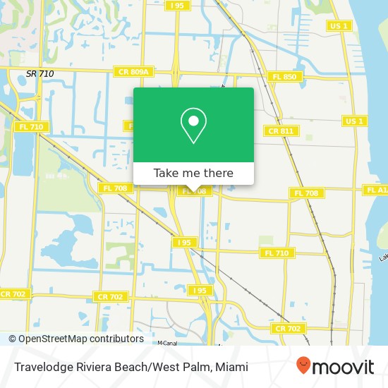 Mapa de Travelodge Riviera Beach / West Palm