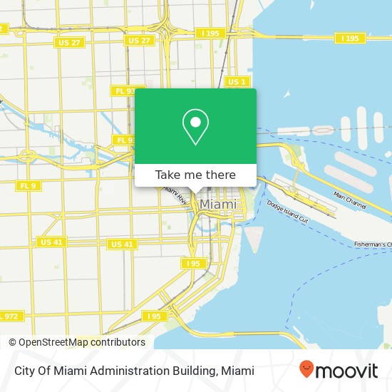 City Of Miami Administration Building map