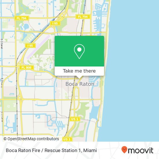 Boca Raton Fire / Rescue Station 1 map