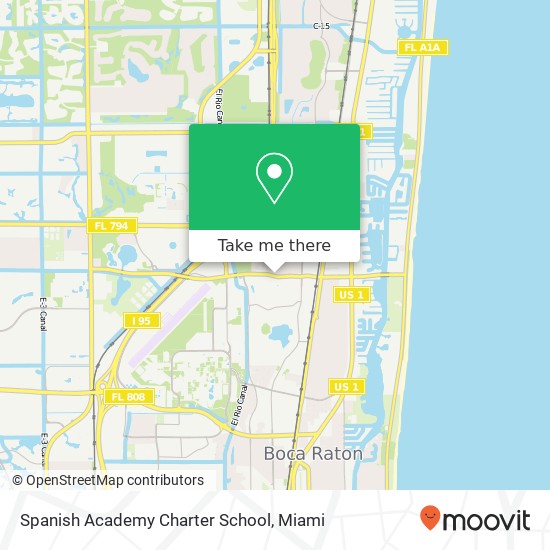 Mapa de Spanish Academy Charter School