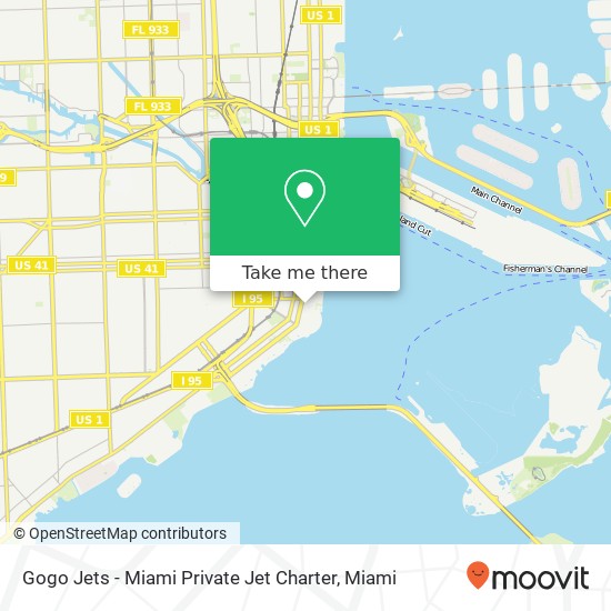 Mapa de Gogo Jets - Miami Private Jet Charter