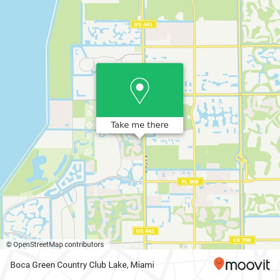 Mapa de Boca Green Country Club Lake