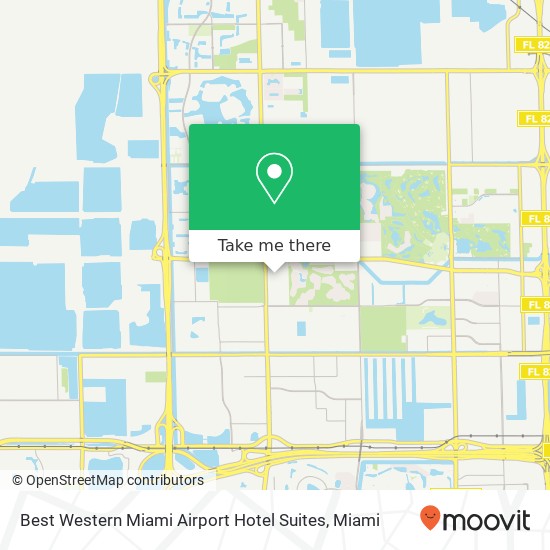 Best Western Miami Airport Hotel Suites map