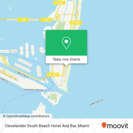 Clevelander South Beach Hotel And Bar map