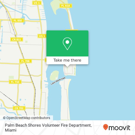 Mapa de Palm Beach Shores Volunteer Fire Department