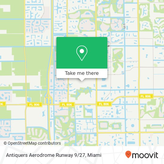 Mapa de Antiquers Aerodrome Runway 9 / 27