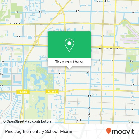 Pine Jog Elementary School map