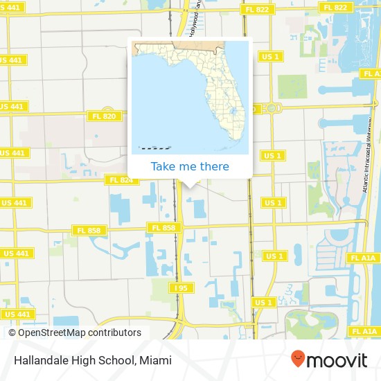 Hallandale High School map