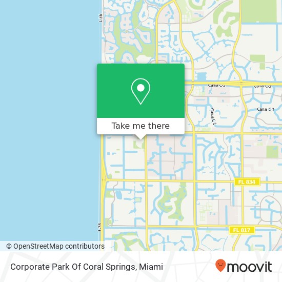 Corporate Park Of Coral Springs map