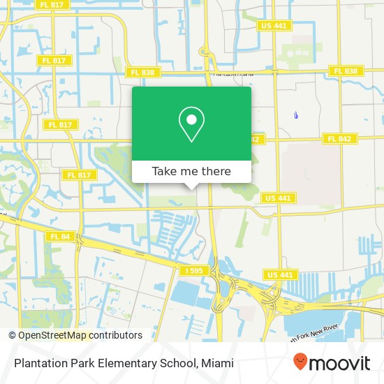 Plantation Park Elementary School map
