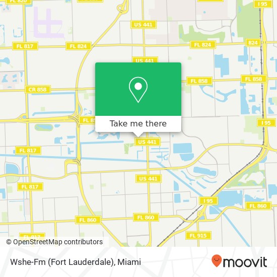 Wshe-Fm (Fort Lauderdale) map
