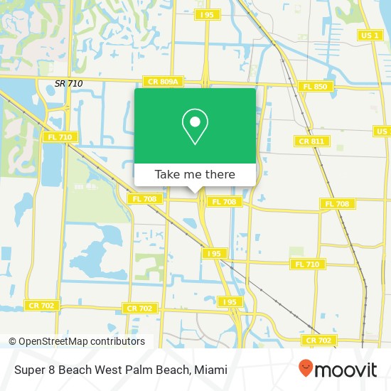 Super 8 Beach West Palm Beach map